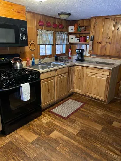 an image of a clean kitchen area 